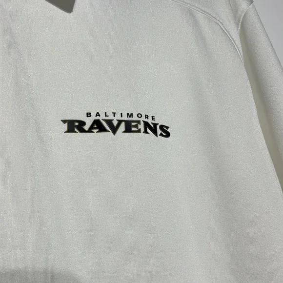 Nike White Baltimore Ravens Dri-Fit Polo Size L - Picture 4 of 10